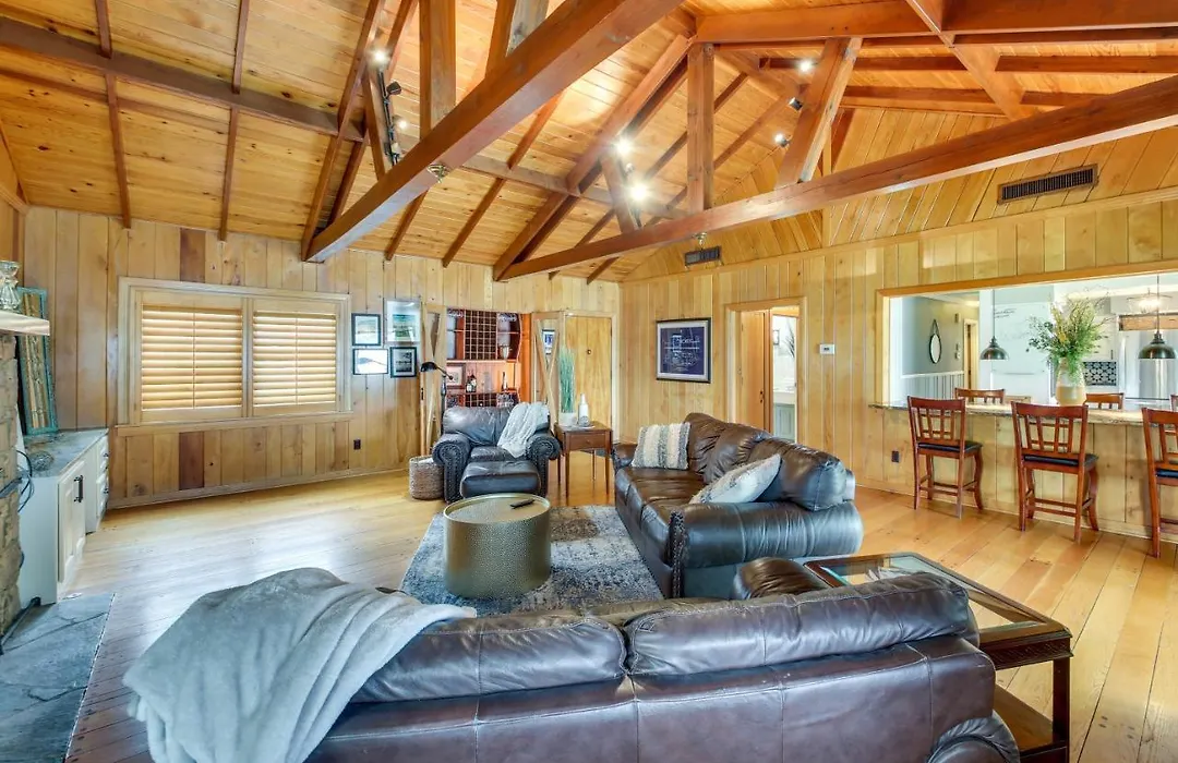 Decks & Lake Views: Waterfront Hot Springs Home!-1